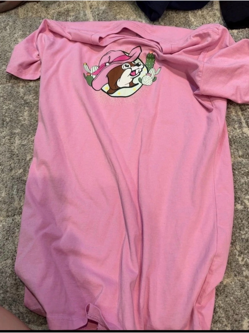 Girls' Pink Short-Sleeve Graphic Tee with Cartoon Design